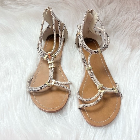 XOXO Snake Print Sandals - Picture 1 of 4